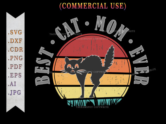 Best Cat Mom Ever Retro Sunset SVG V.2 Review