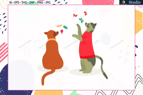 Cat and Butterfly Svg Animals Review