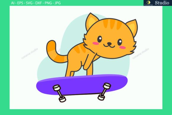 Cat Animals Skateboard SVG Review