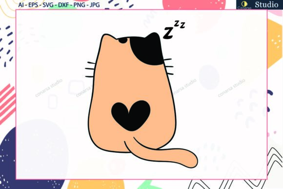 Cat Cute Back Svg Review