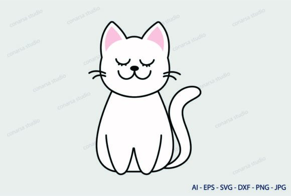 Cat Cute White Svg Review for Embroidery Projects