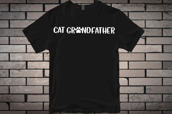 Cat Grandfather SVG Black T-Shirt Design Review