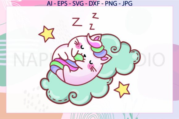 Cat Sleep Cloud Svg Unicorn Design Review