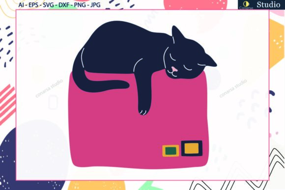 Cat Sleep Icon Svg Review for Embroidery Projects
