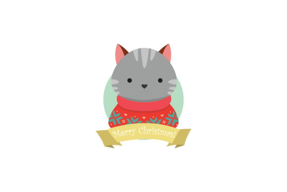 Christmas Stickers Cat Grey Animals Svg Review
