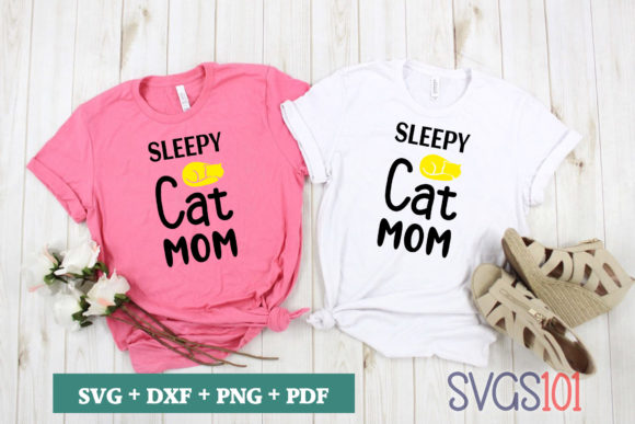 Sleepy Cat Mom SVG Artwork Review